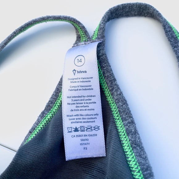 Lululemon Ivivva Grey Athletic Tank - Picture 6 of 6